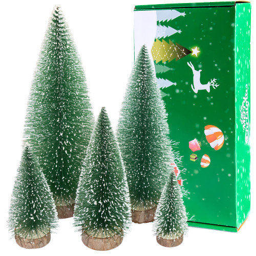 Bottle Brush Trees Mini Christmas Trees Decor Miniature Christmas Tree Small Desktop Artificial Pine Tree Sisal Christmas Trees with Snow for Tabletop Bedroom Decorations Crafts Bottle Brush Trees Mini Christmas Trees Decor Miniature Christmas Tree Small Desktop Artificial Pine Tree Sisal Christmas Trees with Snow for Tabletop Bedroom Decorations Crafts