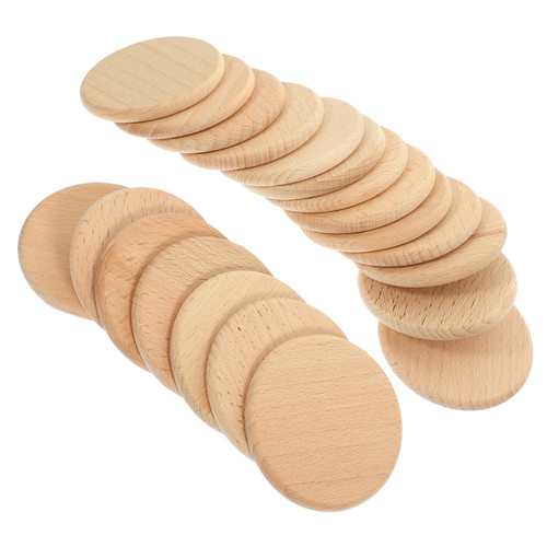 Didiseaon 20pcs DIY Round Wood Chips Blank Labels Circle Labels Wooden Tags Wood Pieces Nametags DIY Wooden Slices Unfinished Wooden Cutouts Crafting Wood Rounds Unfinished Wood Rounds Molar