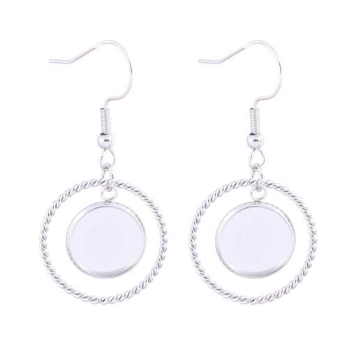 Reidgaller 20pcs 12mm Cabochon Earring Setting Tray Blanks with Hoop Charms DIY Bezels for Earrings Making Supplies Reidgaller 20pcs 12mm Cabochon Earring Setting Tray Blanks with Hoop Charms DIY Bezels for Earrings Making Supplies