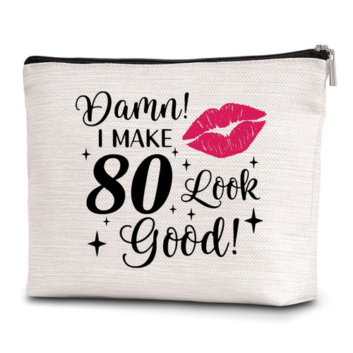 Makeup Bag Gifts for 80 Year Old 80th Birthday Gifts for Women Cosmetic Travel Bag Happy Birthday Gifts for Women Mom Wife Friend Aunt-B33 Makeup Bag Gifts for 80 Year Old 80th Birthday Gifts for Women Cosmetic Travel Bag Happy Birthday Gifts for Women Mom Wife Friend Aunt-B33