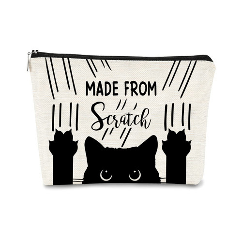 BARPERY Cat Made From Scratch Funny Kitty Kitten Paw Makeup bag,Cosmetic Bag Zipper Travel Toiletry Bag Best Gift Idea for Cat Lovers Teen Girls,Cat Owners Gifts,Birthday Christmas's Gift BARPERY Cat Made From Scratch Funny Kitty Kitten Paw Makeup bag,Cosmetic Bag Zipper Travel Toiletry Bag Best Gift Idea for Cat Lovers Teen Girls,Cat Owners Gifts,Birthday Christmas's Gift