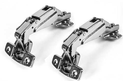 Berta (2 Pieces) 165 Degree Full Overlay, 2-Cam 4-Way Adjustment, Concealed Frameless Lazy Susan Bi Folding Cabinet Door Hinges with Screws (165 Degree Hinge, 2 Pieces)