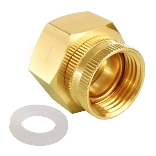 Joywayus Brass Swivel Pipe Fitting 3/4"GHT x 1"NPT Double Female Thread Garden Hose Threaded to Pipe Threaded Adapter Joywayus Brass Swivel Pipe Fitting 3/4"GHT x 1"NPT Double Female Thread Garden Hose Threaded to Pipe Threaded Adapter