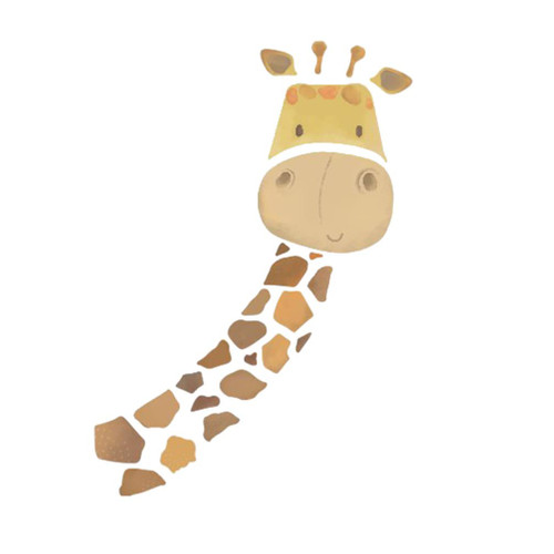 LIOOBO 1 Set Giraffe Wall Sticker DIY Giraffe Wall Decal Self- Adhesive Wall Decoration Cute Animal Window Clings Home Decoration for Home School Bedroom Nursery Room