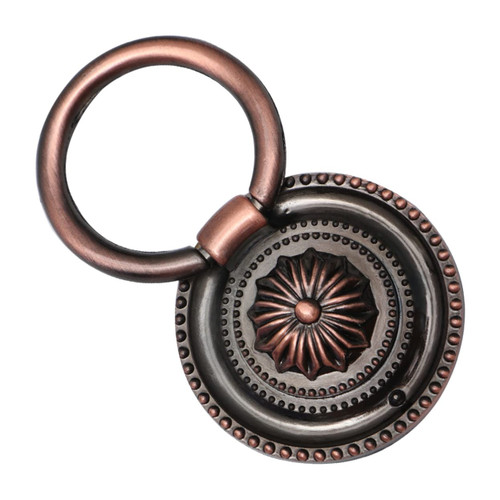 DOITOOL 5pcs Vintage Door Knob Kitchen Cabinet Door Handles Closet Drawers Cabinet Knobs and Pulls Dresser Handles Drawer Rings Red Knob Ring Cabinets Pull Drawers Pulls Sliding Door Round