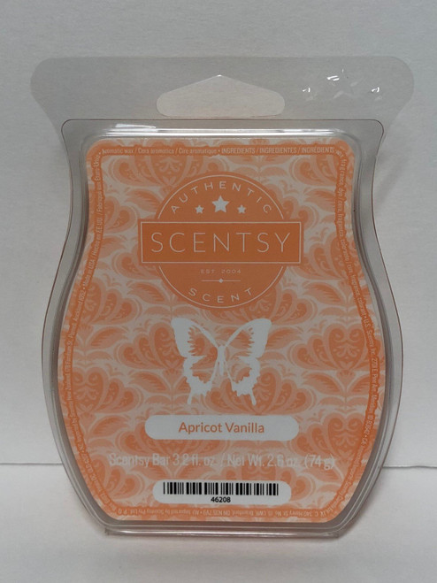 Scentsy Apricot Vanilla Wickless Candle Tart Wax 3.2 Fl Oz, 8 Squares