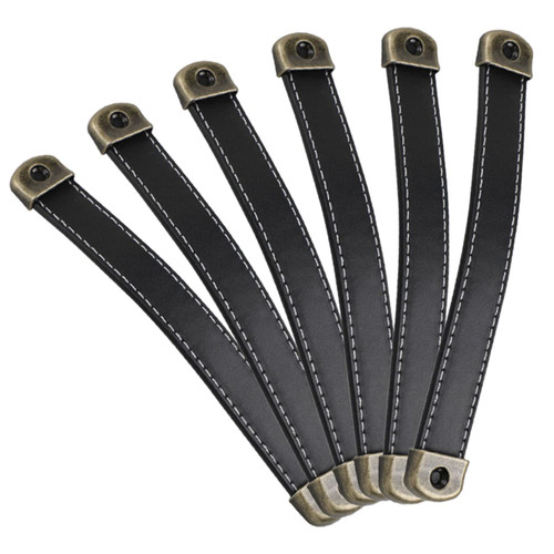 Housoutil 6pcs Leather Drawer Pulls Leather Pulls Drawer Dresser Pulls for Cabinets Dresser Pulls Cabinet Door Pulls Leather Drawer Handles Cupboard Door Handles Leather Cupboards Pulls