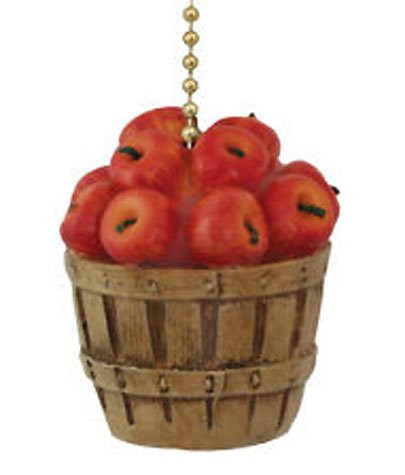 Clementine Country Kitchen Apple Basket Ceiling Fan Pull Light Chain