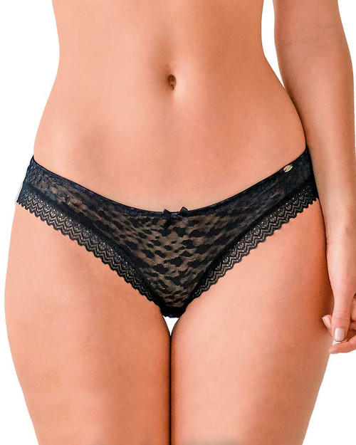 Pretty Polly Women's Graphic Mesh Briefs, Black (Black), Extra Small (US 2-4)