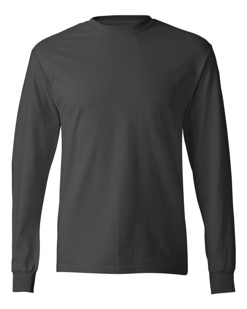 Hanes 6.1 Oz. Tagless Comfortsoft Long Sleeve T-Shirt, Smoke Gray, Medium