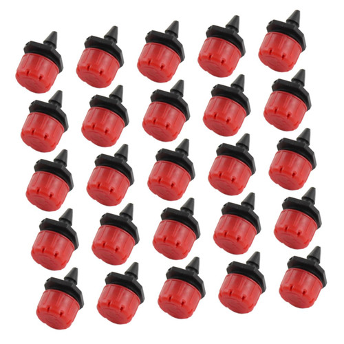 Happyyami 100PCS Little Red Riding Hood Nozzle Emitter Sprinkler Drip Emitter Mini Irrigation Sprinkler Garden Irrigation drippers Water Adjustable Dripper Micro Nozzle Plastic Dropper