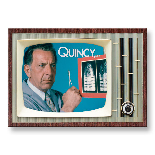 Quincy M.E. TV Show Retro TV Design Fridge Magnet