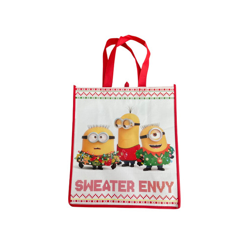 Legacy Licensing Partners Minions with Ugly Christmas Sweaters Large Reusable Collectable Tote Bag
