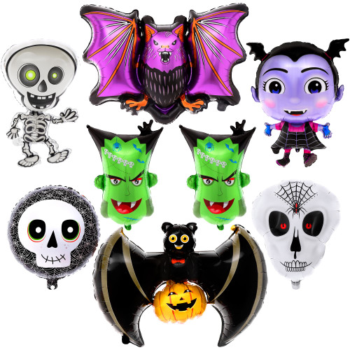 KatchOn, Spooky Halloween Balloons Set - Pack of 8 | Skeleton Balloons, 32 Inch | Bat Balloons, Ghost Balloons | Halloween Foil Balloons, Halloween Birthday Party Decorations, Halloween Party Supplies KatchOn, Spooky Halloween Balloons Set - Pack of 8 | Skeleton Balloons, 32 Inch | Bat Balloons, Ghost Balloons | Halloween Foil Balloons, Halloween Birthday Party Decorations, Halloween Party Supplies