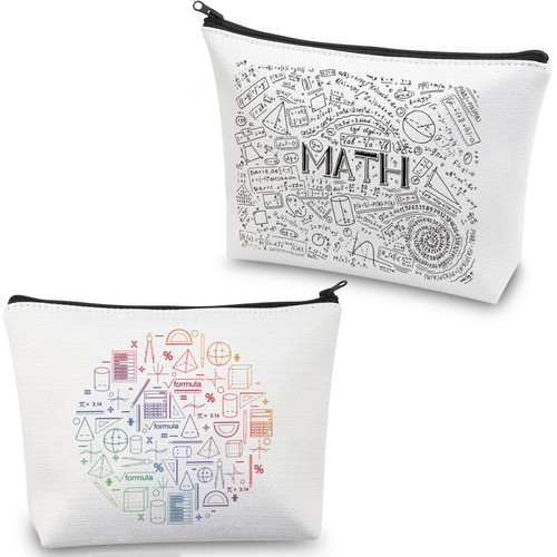CMNIM Math Cosmetic Bag Math Teacher Makeup Bag Math Gifts for Math Lovers Math Student Nerds Gifts for Mathematicians Small Bag (Math Cosmetic Bag)