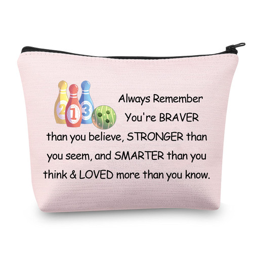 MBMSO Bowling Gifts Makeup Bag Bowling Lover Gifts for Bowlers Women Bowling Travel Bag Cosmetic Bag Zipper Pouch (Bowling bag pink) MBMSO Bowling Gifts Makeup Bag Bowling Lover Gifts for Bowlers Women Bowling Travel Bag Cosmetic Bag Zipper Pouch (Bowling bag pink)