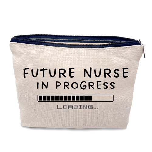 Nogrit Nurse Makeup Cosmetic Bag,Future Nurse in Progress Makeup Travel Toiletry Bag,Graduation Gifts for Future Nurse,Medical Nursing Student Gifts,School Nurse Gifts