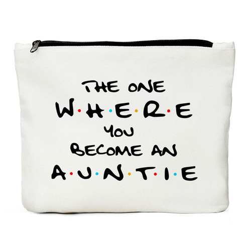 JIUWEIHU Aunt Gifts, Gifts for Aunt Birthday Christmas Gift Idea Funny Auntie Makeup Bag, Pregnancy Announcement Idea New Aunt Gift-Become An Auntie New Auntie Makeup Bag JIUWEIHU Aunt Gifts, Gifts for Aunt Birthday Christmas Gift Idea Funny Auntie Makeup Bag, Pregnancy Announcement Idea New Aunt Gift-Become An Auntie New Auntie Makeup Bag