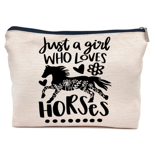 IWXYI Just a Girl Who Loves Horse Decor Cosmetic Bag,Vintage Horse Lover Women's Makeup Bag Zipper Pouch Travel Toiletry Gifts For Horse Lover Women Teenage Girls IWXYI Just a Girl Who Loves Horse Decor Cosmetic Bag,Vintage Horse Lover Women's Makeup Bag Zipper Pouch Travel Toiletry Gifts For Horse Lover Women Teenage Girls