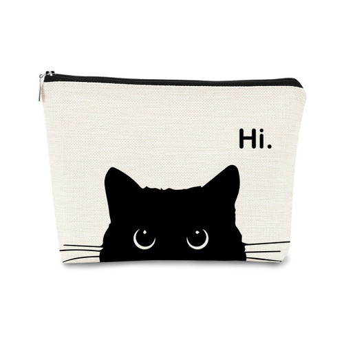 BARPERY Cat Hi Black Cat Kitty Kitten Cats Eye Makeup bag,Cosmetic Bag Zipper Travel Toiletry Bag Best Gift Idea for Cat Lovers Teen Girls,Cat Owners Gifts,Birthday Christmas Valentine's Day Gift BARPERY Cat Hi Black Cat Kitty Kitten Cats Eye Makeup bag,Cosmetic Bag Zipper Travel Toiletry Bag Best Gift Idea for Cat Lovers Teen Girls,Cat Owners Gifts,Birthday Christmas Valentine's Day Gift