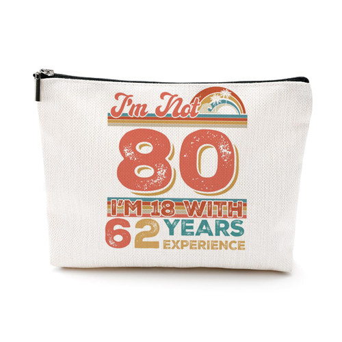 Funny Birthday Make Up Bag Humor 80th Birthday Gifts for Women Cosmetic Travel Bag for 80 Year Old Female Grandma Mom Granny Nana Gigi Friends Sister Aunt Coworker Birthday Christmas Retirement Funny Birthday Make Up Bag Humor 80th Birthday Gifts for Women Cosmetic Travel Bag for 80 Year Old Female Grandma Mom Granny Nana Gigi Friends Sister Aunt Coworker Birthday Christmas Retirement