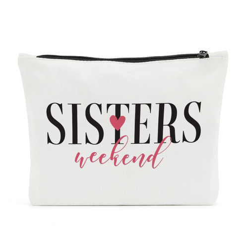 SENJIAN Weekend Bag Girls Trip Gifts Funny Makeup Bag Bachelorette Party Decorations Maid of Honor Bestie Gifts for Women Sister for Travel Vacation for BFF Friends Birthday Christmas Sisters Weekend