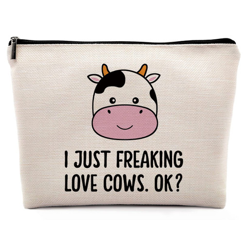 Dwept I Just Freaking Love Cows OK Makeup Cosmetic Bag,Cute Baby Cow Linen Makeup Travel Toiletry Bag, Farmhouse Rustic Cow Lovers Cosmetic Bag Gifts For Farm Girls Women,Chicken Lovers Gifts Dwept I Just Freaking Love Cows OK Makeup Cosmetic Bag,Cute Baby Cow Linen Makeup Travel Toiletry Bag, Farmhouse Rustic Cow Lovers Cosmetic Bag Gifts For Farm Girls Women,Chicken Lovers Gifts