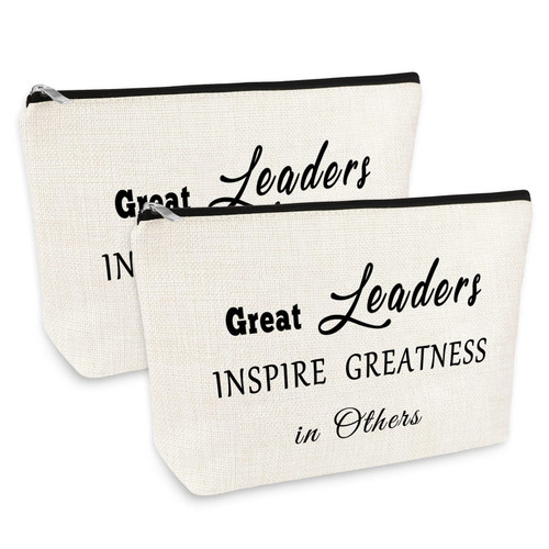 2 Pcs Leaders Gifts for Women Cosmetic Bags Leaders Boss Appreciation Gifts Makeup Bag Boss Day Birthday Gift for Leader Supervisor PM Mentor Thank You Gift Leaving Retirement Gift Travel Pouch 2 Pcs Leaders Gifts for Women Cosmetic Bags Leaders Boss Appreciation Gifts Makeup Bag Boss Day Birthday Gift for Leader Supervisor PM Mentor Thank You Gift Leaving Retirement Gift Travel Pouch