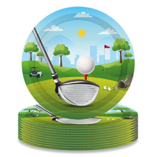 24 Pcs 7" Golf Party Plates Sport Party Theme Birthday Supplies Decorations Disposable Paper Dessert Round Plates for Wedding Baby Shower Birthday 24 Pcs 7" Golf Party Plates Sport Party Theme Birthday Supplies Decorations Disposable Paper Dessert Round Plates for Wedding Baby Shower Birthday