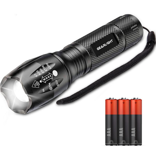 GearLight LED Flashlight Bright, Zoomable Tactical Flashlights with High Lumens and 5 Modes for Emergency and Outdoor Use -Camping Accessories -S1000 GearLight LED Flashlight Bright, Zoomable Tactical Flashlights with High Lumens and 5 Modes for Emergency and Outdoor Use -Camping Accessories -S1000