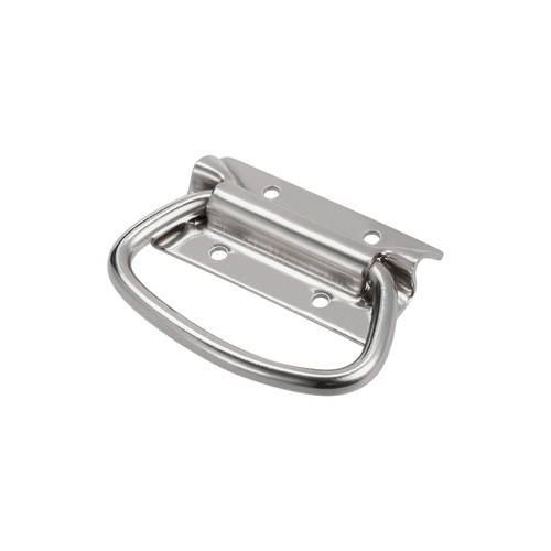 METALLIXITY Chest Ring Pull Handle (86mm/2.05") 1Pcs, 201 Stainless Steel Foldable Pull Handle - for Home Lifting Door Chest Toolbox, Silver