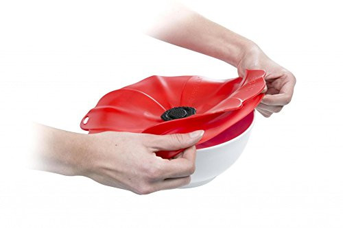 Charles Viancin Silicone Lid, Poppy Pop, 9', Red