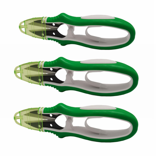 HONEYSEW 3PCS 5 Inch Sewing Scissors Clipper Thread Snips Small Embroidery Thrum Yarn Thread Cutter with Sheath Cover Trimming Nipper for Stitch DIY Supplies Thread Tool (3PCS GREEN Thread Snips)