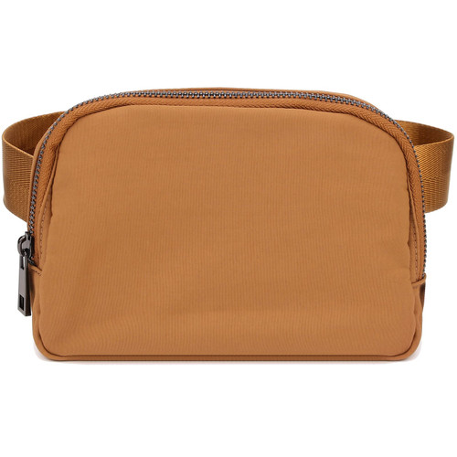 ZOPPEN Fanny Packs for Women Mini Belt Bag, Small Waist Bag Water Proof Fanny Pack Crossbody with Adjustable Strap, Everywhere Belt Bag Dupes for Travel Running Hike Work Out, Brown