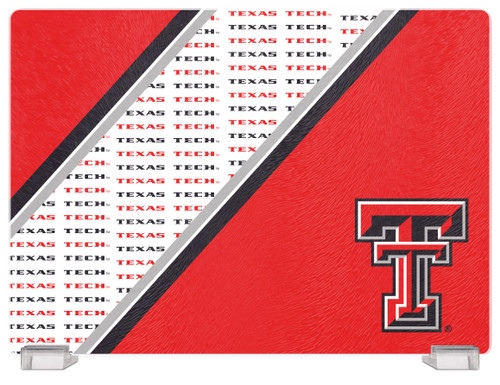 Duck House Sports NCAA Texas Tech Red Raiders Tempered Glass Cutting Board with Display Stand Duck House Sports NCAA Texas Tech Red Raiders Tempered Glass Cutting Board with Display Stand