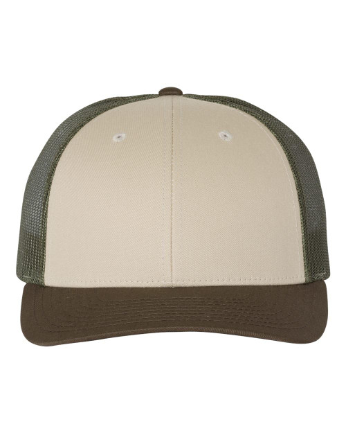 Richardson Low Pro Trucker Cap w/THP Hat Brush | M/L | Tan/Loden/Brown