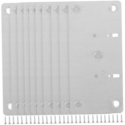 Uonlytech 10pcs Hinge Repair Plate Kitchen Safe Hinge Repair kit Door Hinge Drawer Repair kit Brackets for Wood Corner Cabinet Hinge Wood Hole Filler Mending Plates for Wood Door Panel