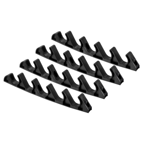 PATIKIL Chaise Adjustment Bracket, 4 Pack 5 Position Lawn Yard Multi Position Back Support Adjuster for Outdoor Lounge Patio, Black