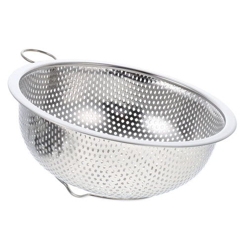 BESTOYARD Stainless steel drain basin sink colander pasta washing basket fruit colander bowl fine mesh strainer sifter strainer draining strainer deep colander sieve basket rice washer Metal