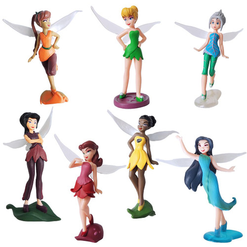 Tinkerbell Party Decorations Tinkerbell Cake Topper Mini Fairy Figurines Fairies for Fairy Garden Accessories Miniature Figurines Decor Doll Birthday Gifts for Girls