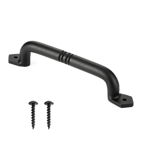 FIGHVER 9'' Barn Door Pull Handle, Rustic Cast Iron pulls for Sliding Door Gate (One)