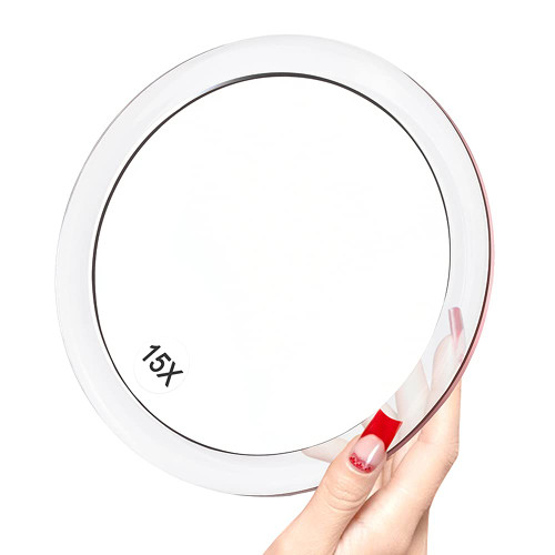 YoHumk 15X Magnifying Mirror - Used for Makeup Application - Tweezing/Eyebrow - and Blackhead/Blemish Removal - 6 Inch Round Mirror with 3 Suction Cups for Easy Mounting YoHumk 15X Magnifying Mirror - Used for Makeup Application - Tweezing/Eyebrow - and Blackhead/Blemish Removal - 6 Inch Round Mirror with 3 Suction Cups for Easy Mounting