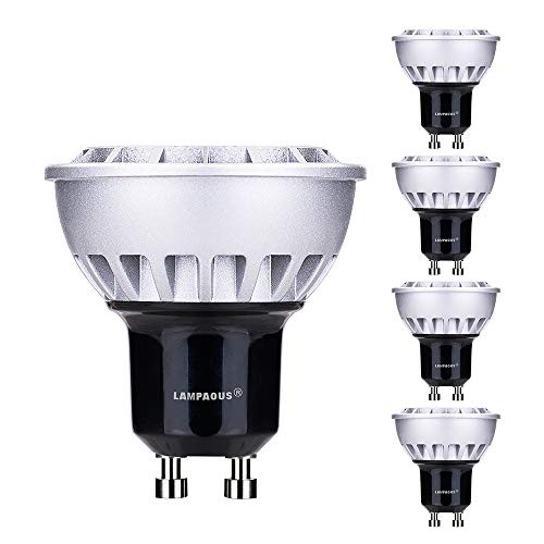 Lampaous GU10 LED Bulbs 7W Daylight Bulb,Halogen Light Bulb 50W Replacement, 450lm Reflector Spotlight,3000K Warm White Recessed Ceiling Light Downlight,Home Indoor Lighting,4 Pack
