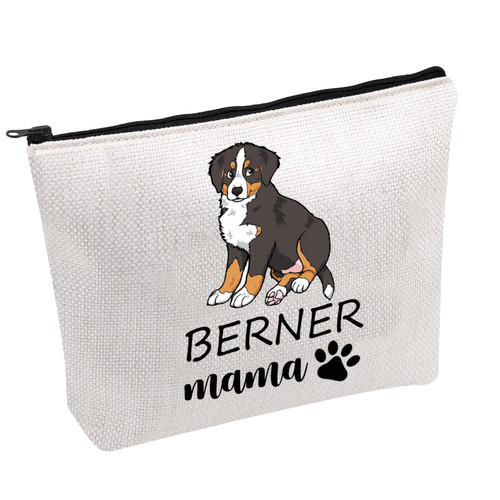 PWHAOO Bernese Mountain Dog Owner Cosmetic Bag Berner Mama Cosmetic Bag Bernese Dog Mom Gift (BERNER mama B)