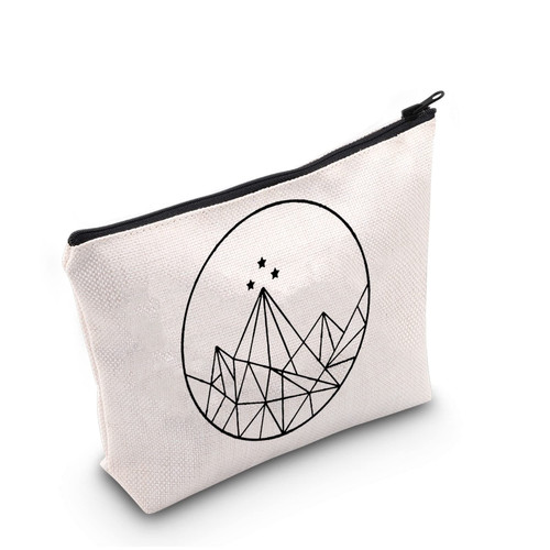 G2TUP A Court of Thorns and Roses Gift ACOTAR Makeup Bag The Night Court Cosmetic Bag ACOMAF Night Court Gift Sarah J Maas Fan Zipper Travel Bag (ACOTAR White Bag)