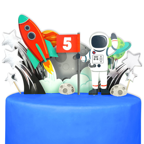 21 pcs Space Cake Topper for Space Cake Decorations, Astronaut Cake Topper and Rocket Cake Topper, Planet Cake Topper, Outer Space Cake Toppers, Space Cupcake Toppers for Outer Space Party Decorations