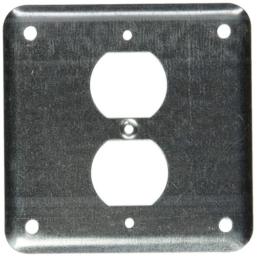 Steel City 473-NEC Pre-Galvanized Steel Square Box Surface Cover with One Duplex Device