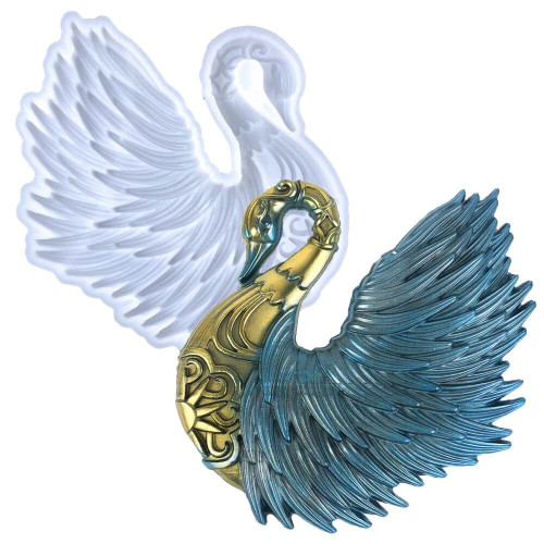 Silicone Molds Swan Resin Mold Epoxy Casting Mould DIY Making Resin Casting Wall Hanging, Silicone Molds for Epoxy Resin Casting, Wall Hanging Ornaments DIY Craft Wall Decoration Silicone Mould