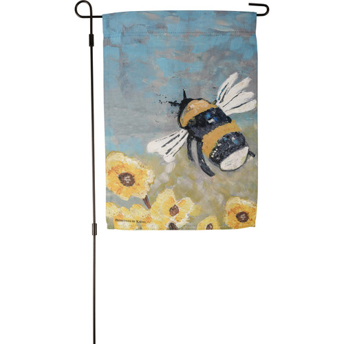Primitives by Kathy Bumble Bee & Sunflower Garden Flag