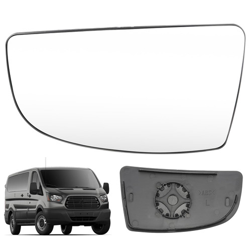 Compatible With Ford Transit T150 T250 T350 2015 2016 2017-UP Driver Left Side Mirror Glass, Lower Tow Mirror with backing plate, Replace BK3Z17K707A
